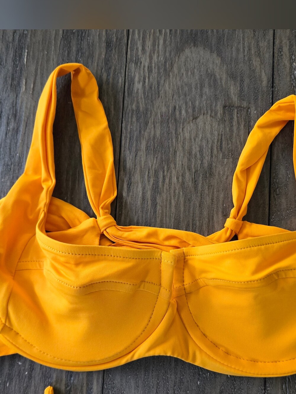 l*space Yellow Underwire Bikini Top